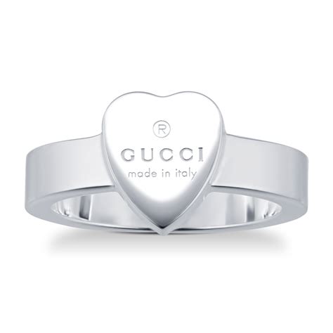 fake silver gucci ring|gucci trademark silver heart ring.